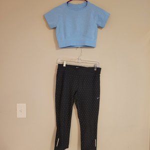 NIKE Dri-Fit Capri/Unknown Name Short Sleeve Sports Top